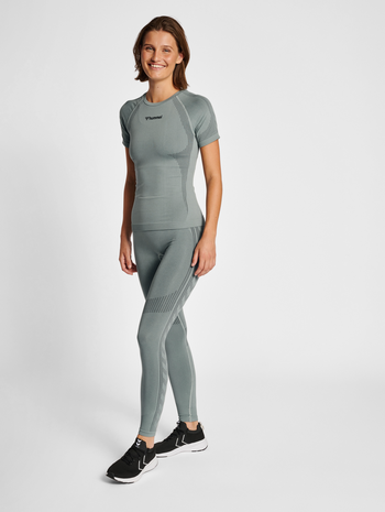 hmlMT SHAPING SEAMLESS MW TIGHTS, CHINOIS GREEN, model