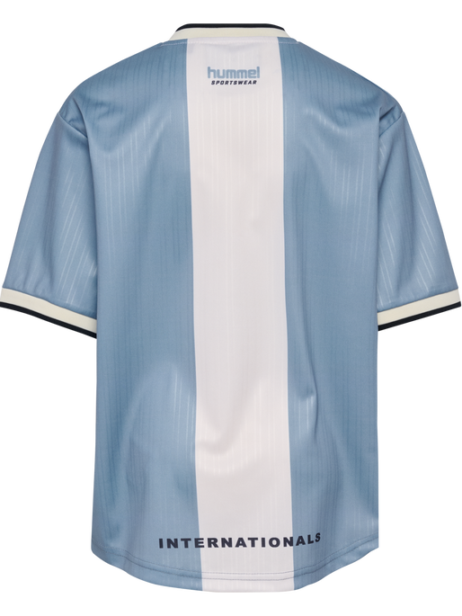 hmlJR LOOSE BALL  JERSEY S/S SET, FADED DENIM hmlJR LOOSE BALL  JERSEY S/S SET, FADED DENIM, packshot