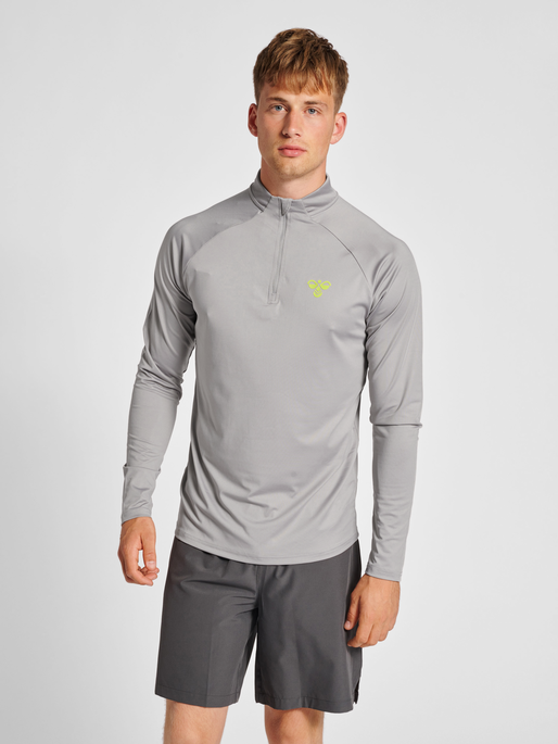 hmlGG12 TRAINING 1/2 ZIP SWEAT, ALLOY, model