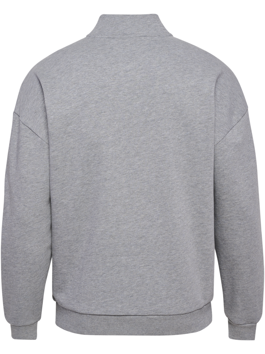 hmlLOOSE HALF ZIP  BEE, GREY MELANGE, packshot