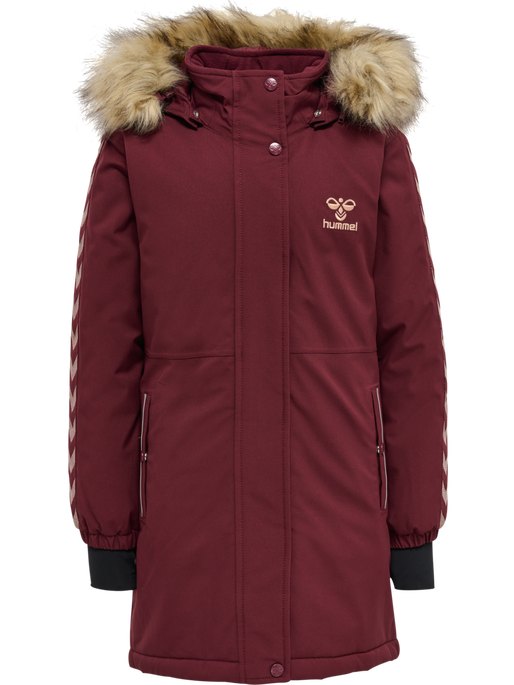 hmlLEAF TEX COAT, WINDSOR WINE, packshot