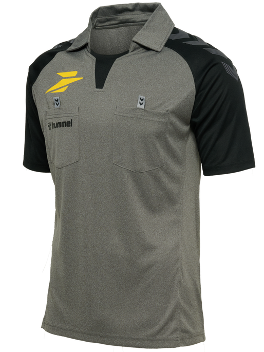 FFHB REFEREE JERSEY S/S, GREY MELANGE, packshot