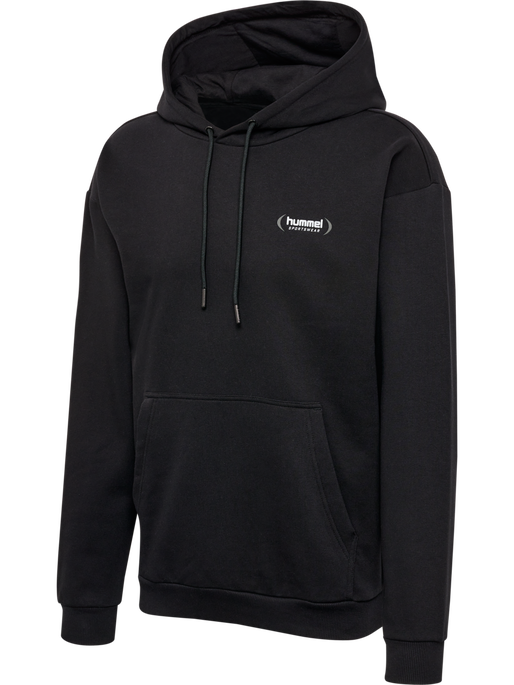hmlFELIX LOOSE HOODIE, BLACK hmlFELIX LOOSE HOODIE, BLACK, packshot