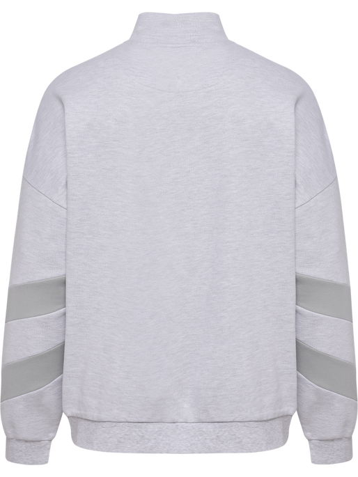 hmlOVERSIZED HALFZIP SW, LIGHT GREY MELANGE hmlOVERSIZED HALFZIP SW, LIGHT GREY MELANGE, packshot