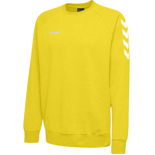 HMLGO COTTON SWEATSHIRT, SPORTS YELLOW, packshot