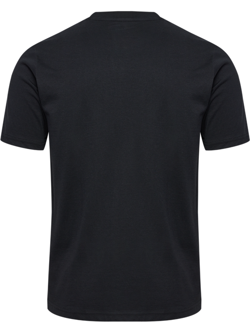 hmlGRAPHIC TRIPLE LOGO COTTON TEE, BLACK, packshot