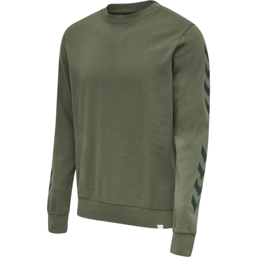 hmlLEGACY CHEVRON SWEATSHIRT, BEETLE, packshot