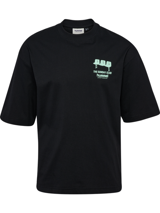 hmlOVERSIZED T-SHIRT S/S SUNDAY, BLACK hmlOVERSIZED T-SHIRT S/S SUNDAY, BLACK, packshot