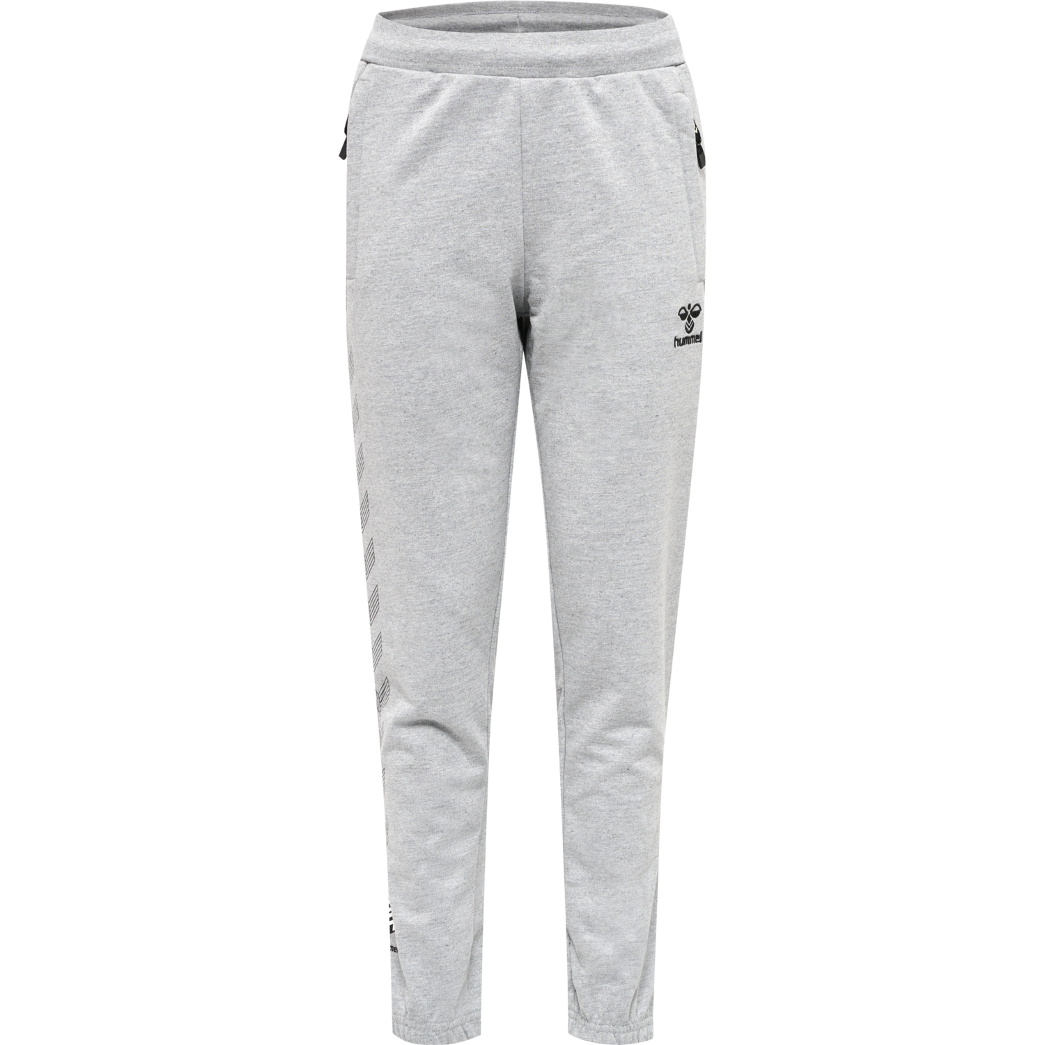 hmlMOVE GRID COTTON PANTS KIDS, GREY MELANGE, packshot