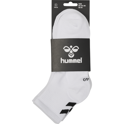 hmlCHEVRON 6-PACK  MID CUT SOCKS, WHITE/WHITE hmlCHEVRON 6-PACK  MID CUT SOCKS, WHITE/WHITE, packshot
