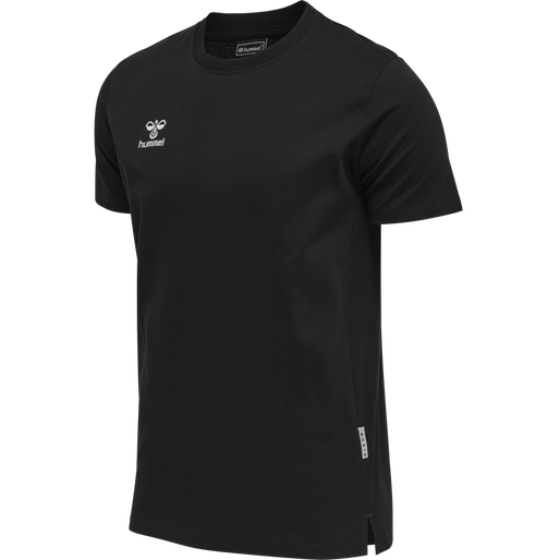 hmlMOVE GRID COTTON T-SHIRT S/S, BLACK, packshot