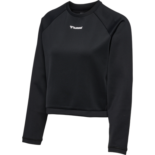 hmlMT KALU SHORT SWEATSHIRT, BLACK, packshot