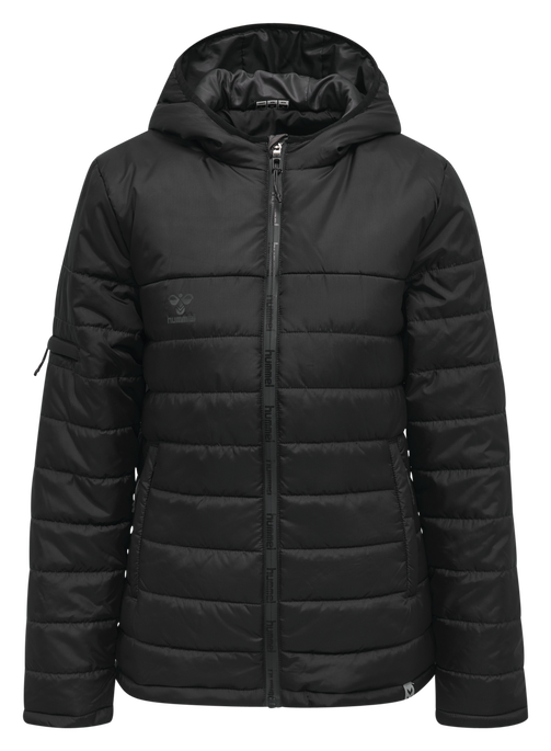 hmlNORTH QUILTED HOOD JACKET WOMAN, BLACK, packshot