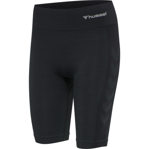 hmlCLEA SEAMLESS CYCLING SHORTS, BLACK MELANGE, packshot