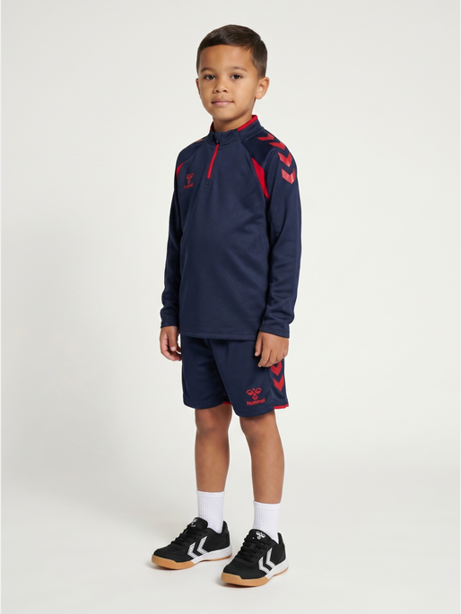 hmlCORE 2.0 HALF ZIP KIDS, MARINE/TRUE RED, model