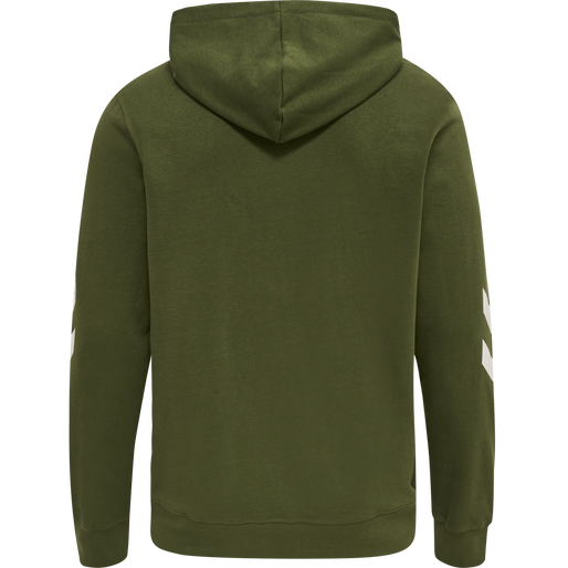 hmlLEGACY LOGO HOODIE, RIFLE GREEN, packshot