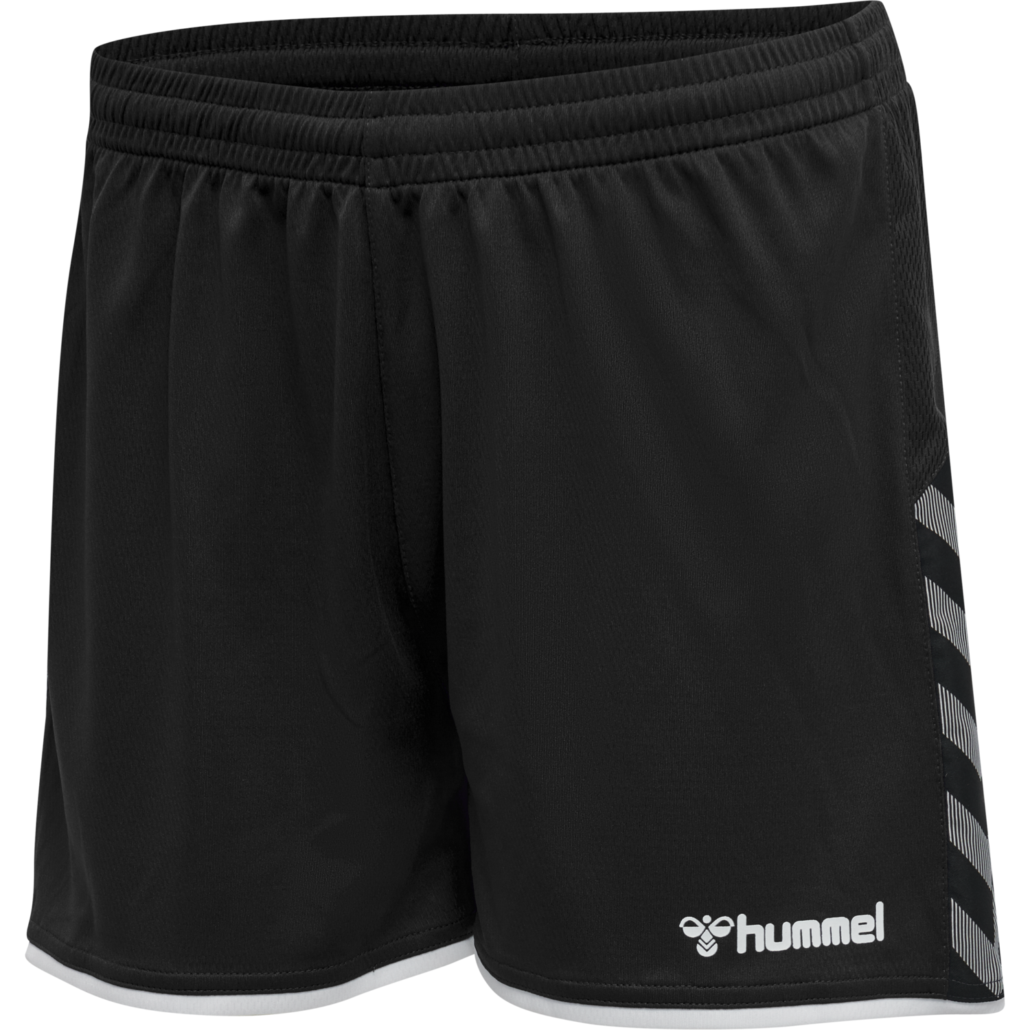 hmlAUTHENTIC POLY SHORTS WOMAN, BLACK/WHITE, packshot