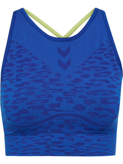 hmlMT LEO SEAMLESS SPORTS BRA, OLYMPIAN BLUE/SODALITE BLUE ME hmlMT LEO SEAMLESS SPORTS BRA, OLYMPIAN BLUE/SODALITE BLUE ME, packshot