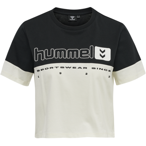 hmlLGC SIW CROPPED T-SHIRT, BLACK, packshot