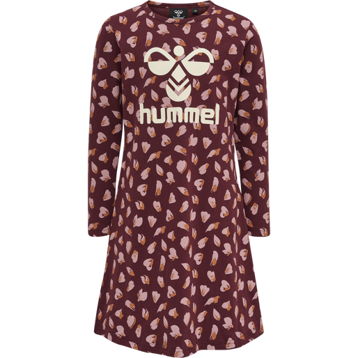 hmlCAROLINA NIGHT DRESS L/S, WINDSOR WINE, packshot