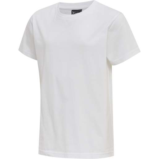 hmlRED BASIC T-SHIRT S/S KIDS, WHITE, packshot