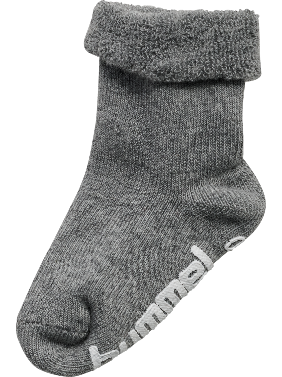 hmlMINI NON SLIP 3-PACK SOCK, GREY MELANGE, packshot