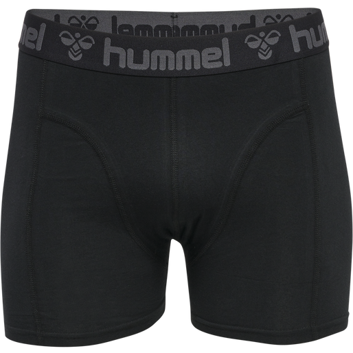 hmlMARSTON 4-PACK BOXERS, BLACK/DARK GREY MELANGE, packshot