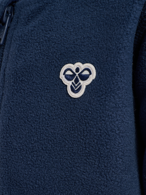 hmlMINI FLEECE ZIP SUIT BEE, DRESS BLUES, packshot