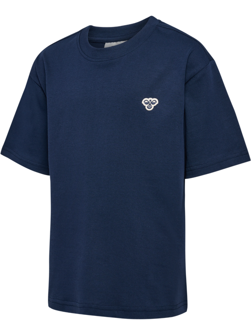 hmlJR LOOSE T-SHIRT S/S BEE, DRESS BLUES, packshot