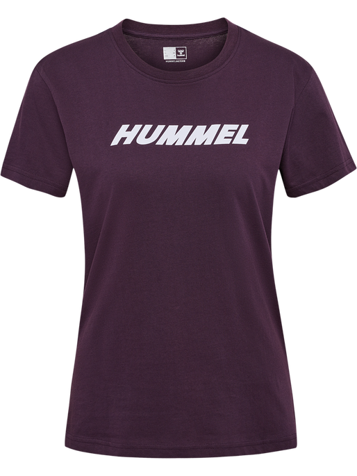 hmlELEMENTAL LOGO COTTON TEE WOMAN, PLUM PERFECT, packshot