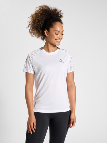 hmlONGRID POLY JERSEY S/S WO, WHITE, model