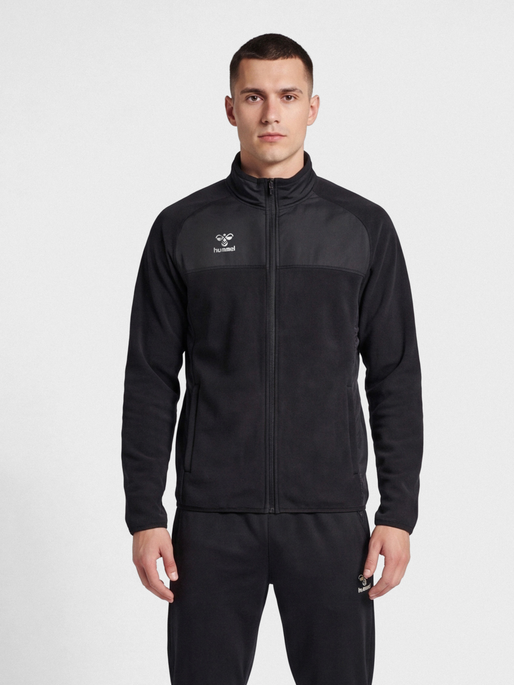 hmlGO FLEECE JACKET, BLACK, model