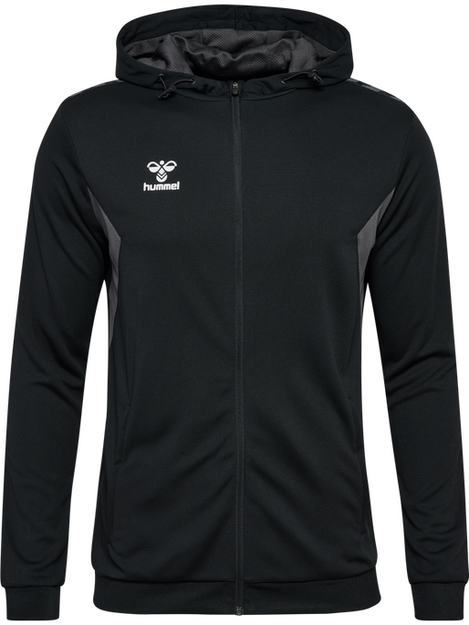 hmlAUTHENTIC PL ZIP HOODIE, BLACK, packshot