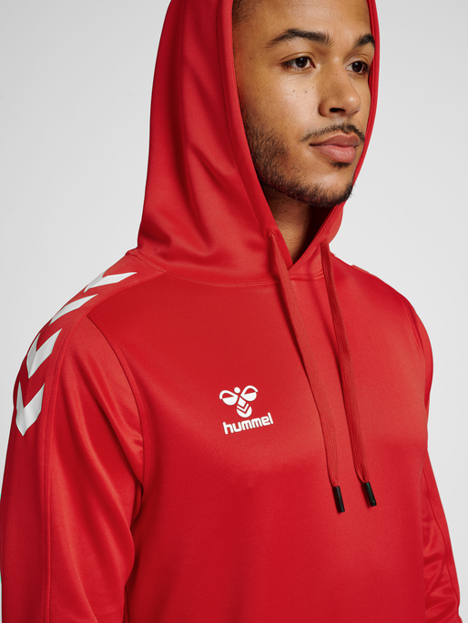 hmlCORE XK POLY  HOOD SWEAT, TRUE RED, model