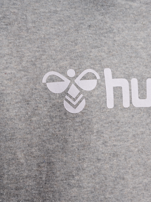 hmlMOVER COTTON HOODIE KIDS, GREY MELANGE, packshot