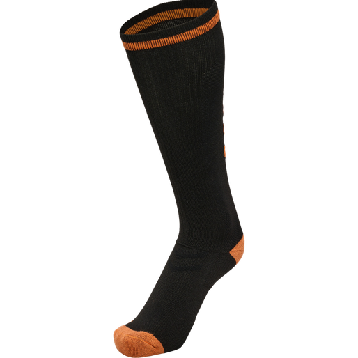 ELITE INDOOR SOCK HIGH, BLACK/ORANGE TIGER, packshot