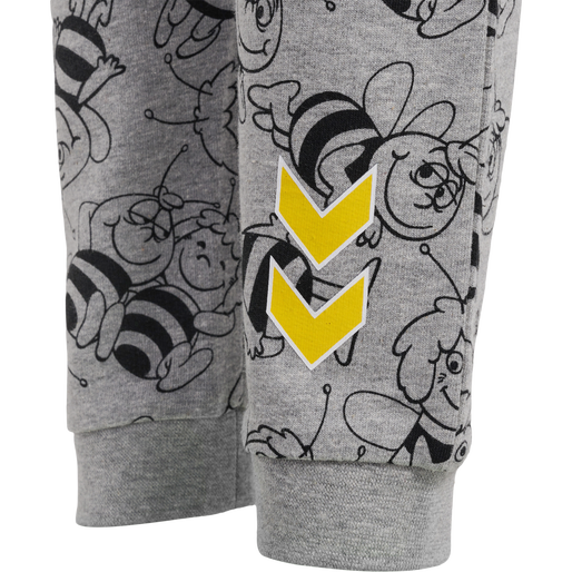 hmlMAYA AOP CREWSUIT, GREY MELANGE, packshot