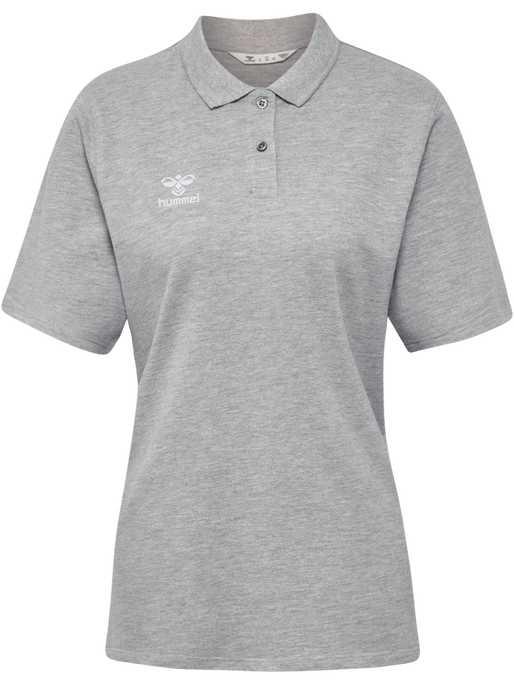 hmlGO 2.0 POLO WOMAN, GREY MELANGE, packshot