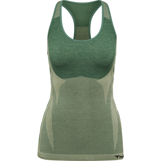 hmlCLEA SEAMLESS TOP, LAUREL WREATH/LILY PAD MELANGE, packshot
