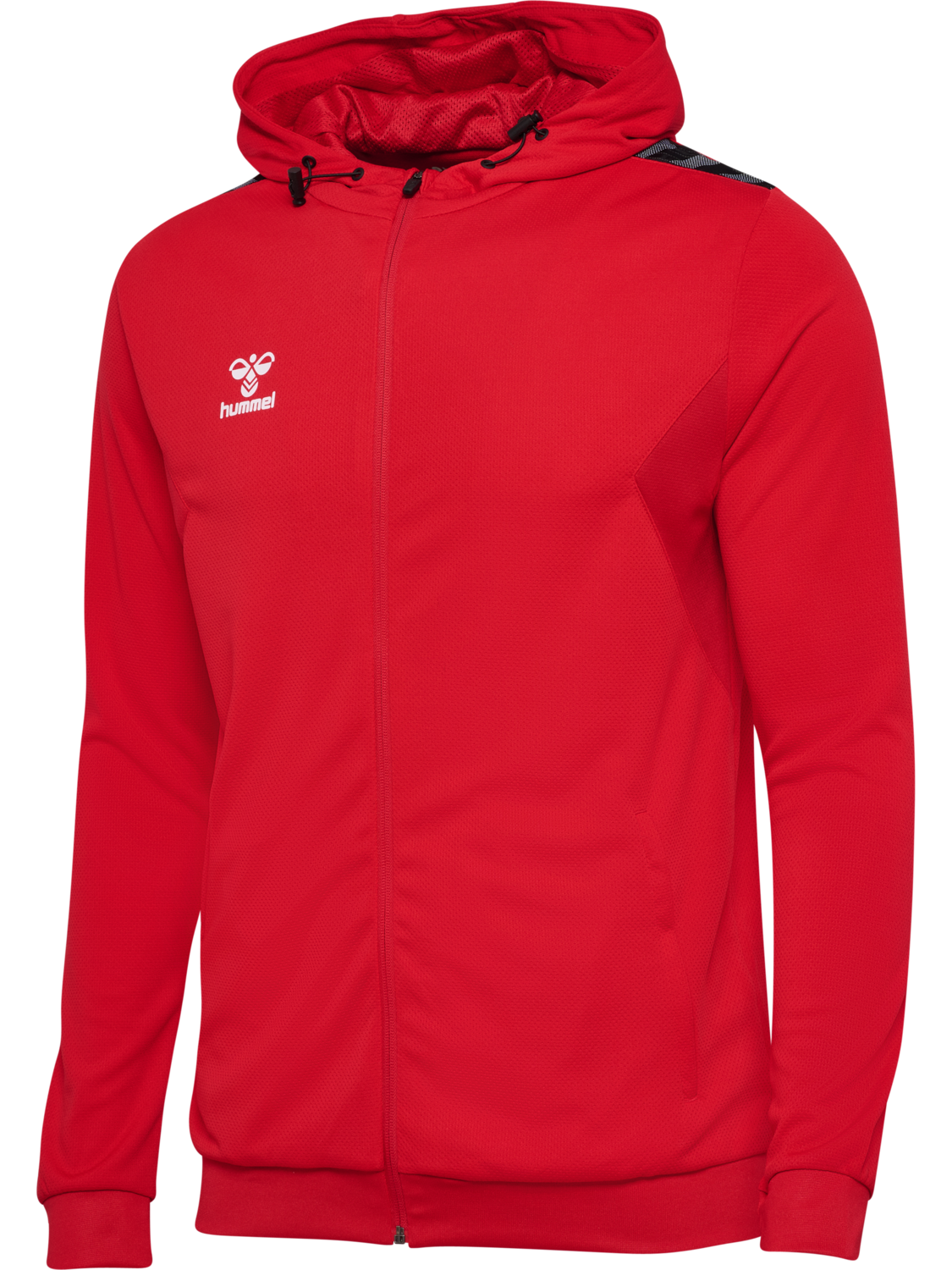 hmlAUTHENTIC PL ZIP HOODIE, TRUE RED, packshot