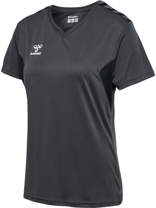 hmlAUTHENTIC PL JERSEY S/S WOMAN, ASPHALT, packshot