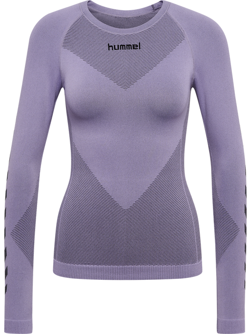 HUMMEL FIRST SEAMLESS JERSEY L/S W, LAVENDER MELANGE HUMMEL FIRST SEAMLESS JERSEY L/S W, LAVENDER MELANGE, packshot