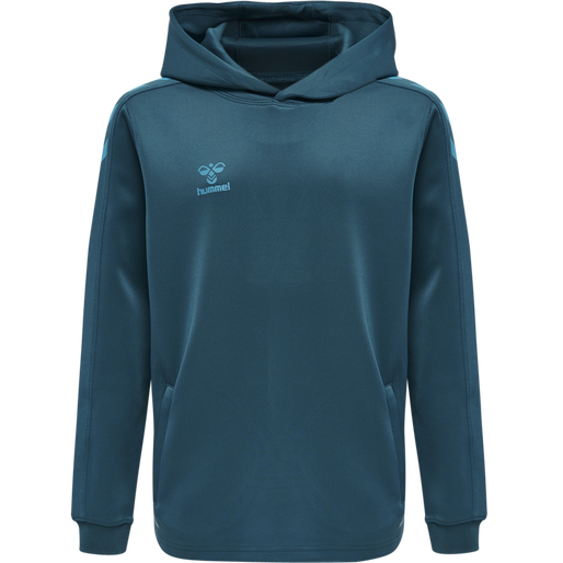 hmlCORE XK POLY KIDS SWEAT HOODIE, BLUE CORAL, packshot