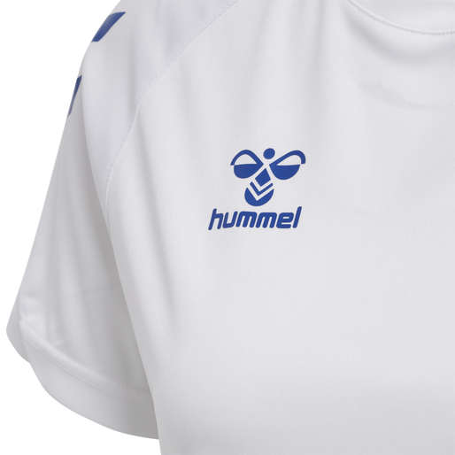 hmlCORE XK CORE POLY TEE  S/S WOMAN, WHITE/TRUE BLUE hmlCORE XK CORE POLY TEE  S/S WOMAN, WHITE/TRUE BLUE, packshot