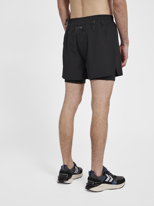 hmlMT FORCE 2 IN 1 SHORTS, BLACK, model