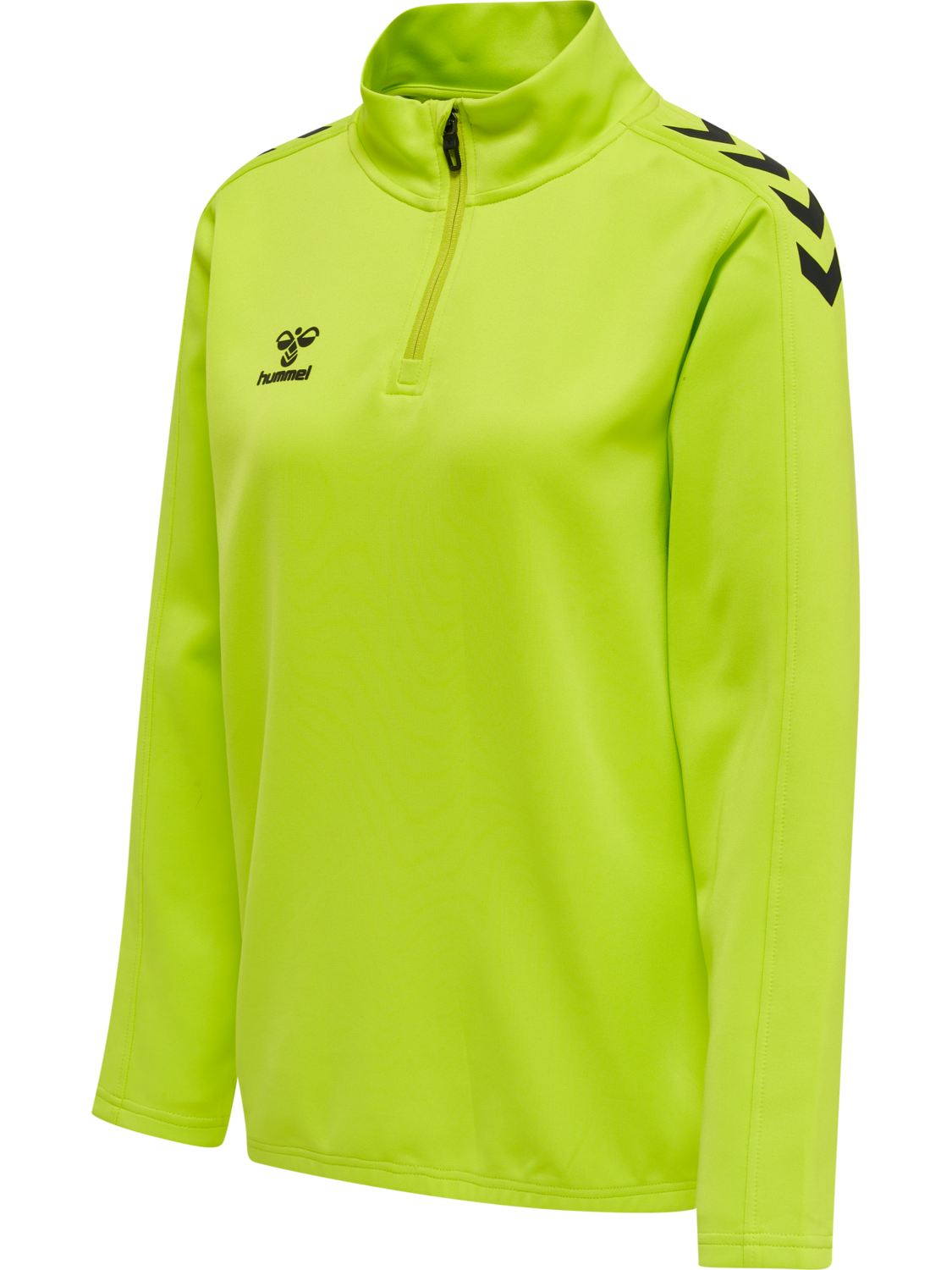 hmlCORE XK HALF ZIP SWEAT WOMAN, LIME POPSICLE, packshot