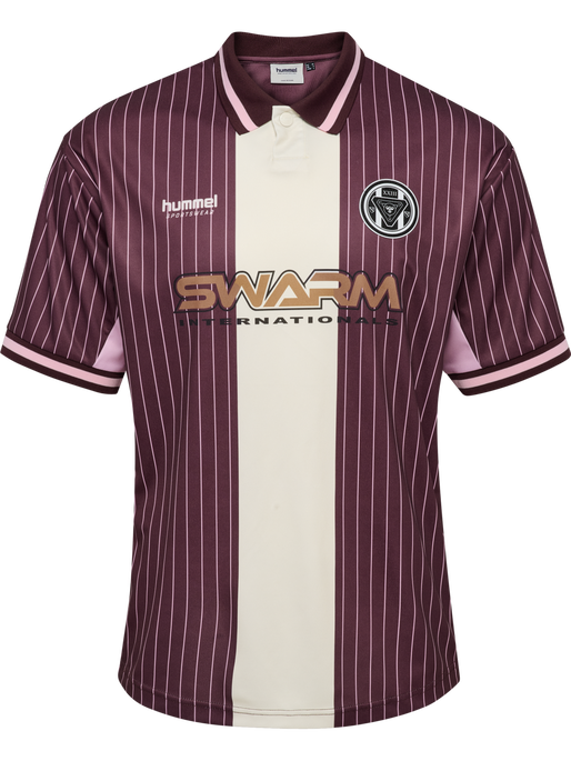 hmlLOOSE FB JERSEY S/S STRIPED, VINEYARD WINE hmlLOOSE FB JERSEY S/S STRIPED, VINEYARD WINE, packshot