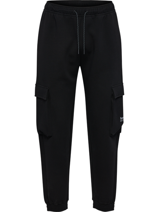 hmlTECH FLEECE LOOSE CARGO PANTS, BLACK hmlTECH FLEECE LOOSE CARGO PANTS, BLACK, packshot