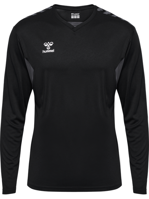 hmlAUTHENTIC PL JERSEY L/S, BLACK, packshot