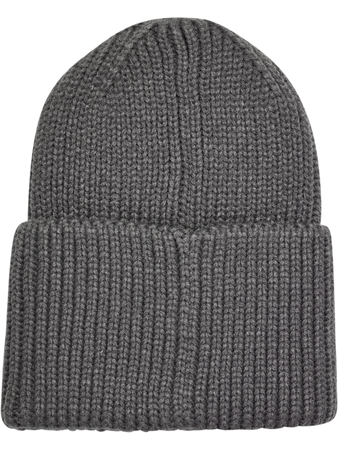 hmlJR HEAVY RIB KNIT BEANIE, DARK GULL GRAY, packshot
